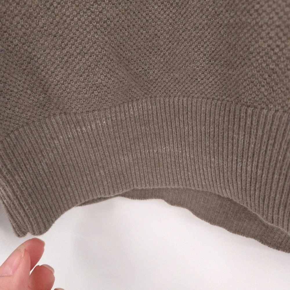 Banana Republic Cotton Cashmere Sweater Mens Large Brown Crewneck Raglan